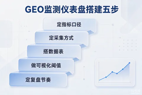 GEO监测仪表盘从0到1的5个步骤与两张表结构设计示意图